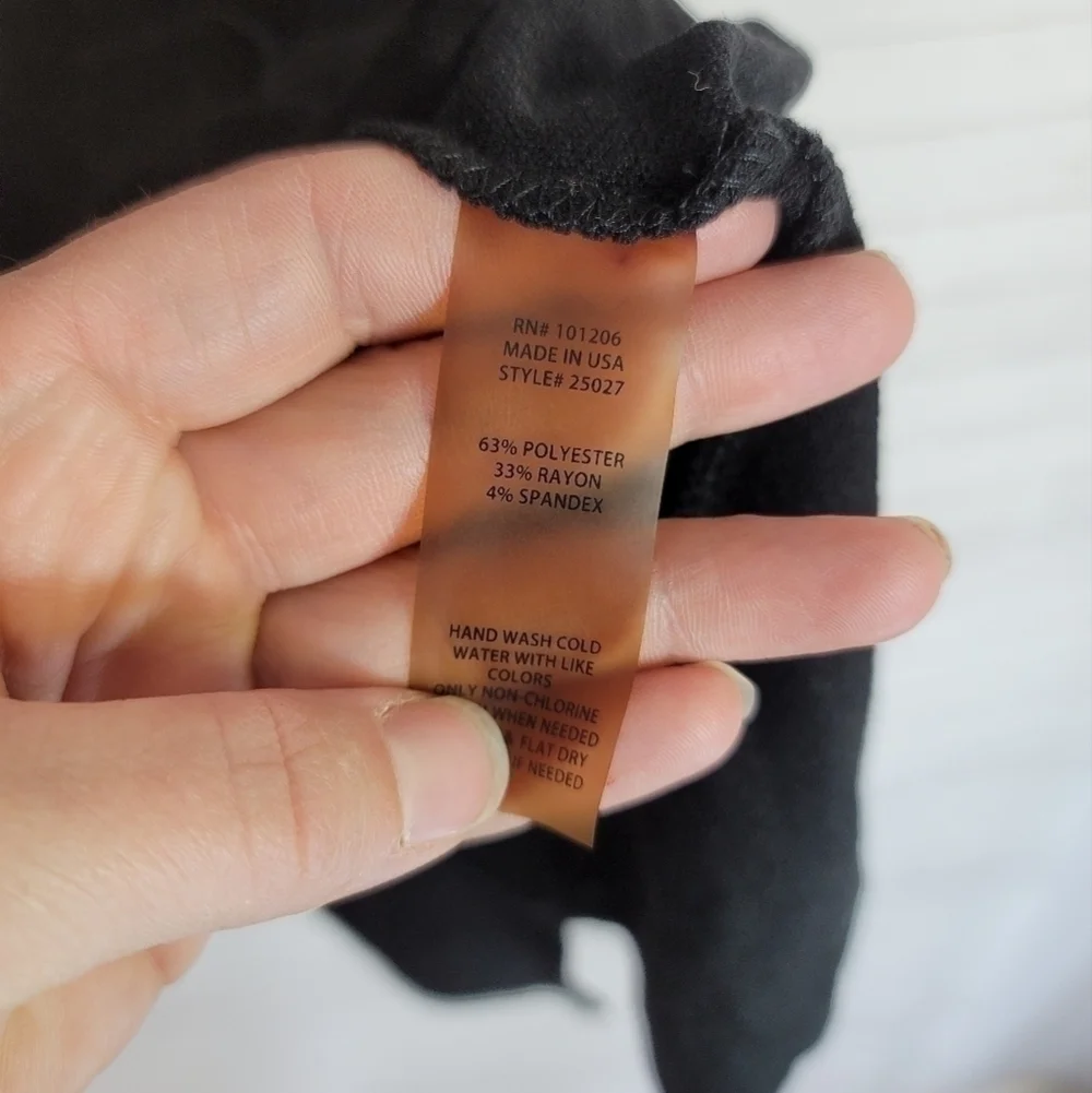 SOFT SURROUNDINGS BLACK COWL NECK SWEATER, SZ XS